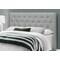Monarch Specialties Bed, Queen Size, Platform, Bedroom, Frame, Upholstered, Linen Look, Wood Legs, Grey, Chrome I 5984Q - alternate 2